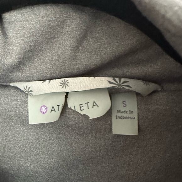 Athleta Womens Gray Zip Up Puffer Vest w/ Funnel Neck Size Small - Picture 3 of 6